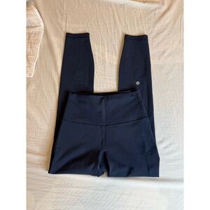 Women's Navy Blue High-Waisted Leggings